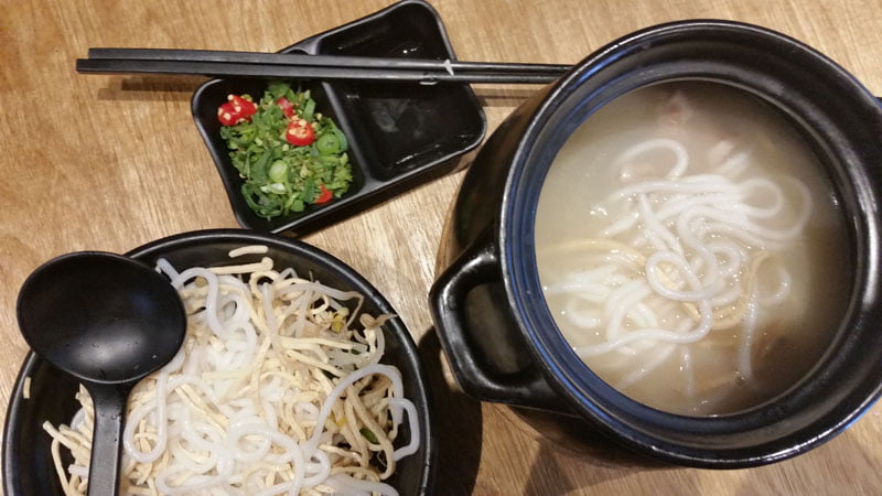 Yunnan Beef pot noodle soup at Two Sticks aug 2015 web