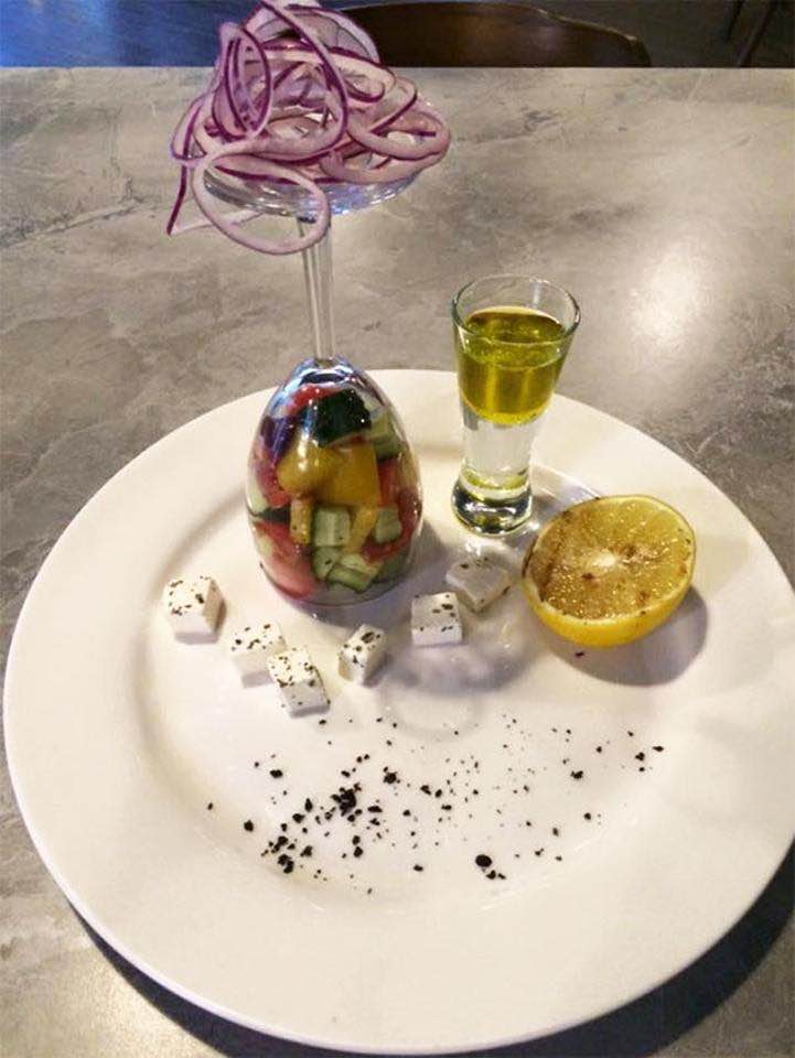 deconstructed greek salad
